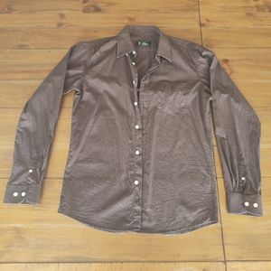 Men's Dress Shirt - Brown - Slim Fit